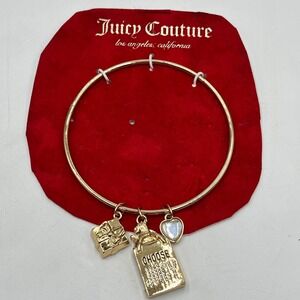 Juicy‎ Couture 2000's Vintage Juicy Three Charm Bangle Bracelet New